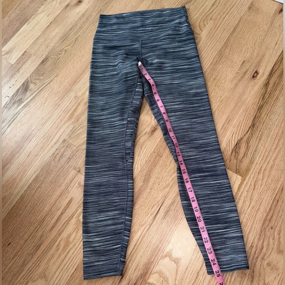 Lululemon Align Pant II 25" Mini Space Dye Herringbone Heathered Black White 6 - Picture 7 of 10